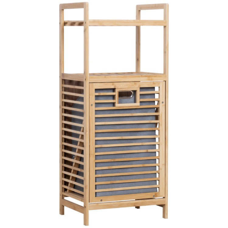 Laundry basket with bamboo frame and fabric insert Acalora