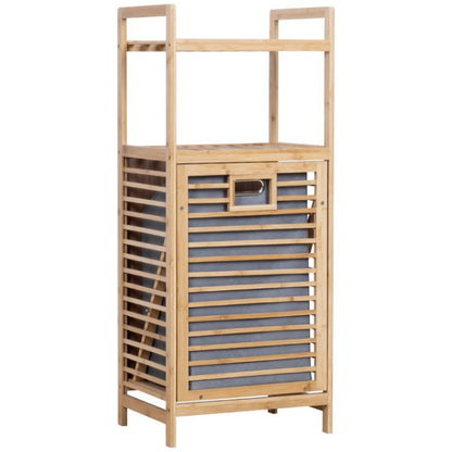 Laundry basket with bamboo frame and fabric insert Acalora
