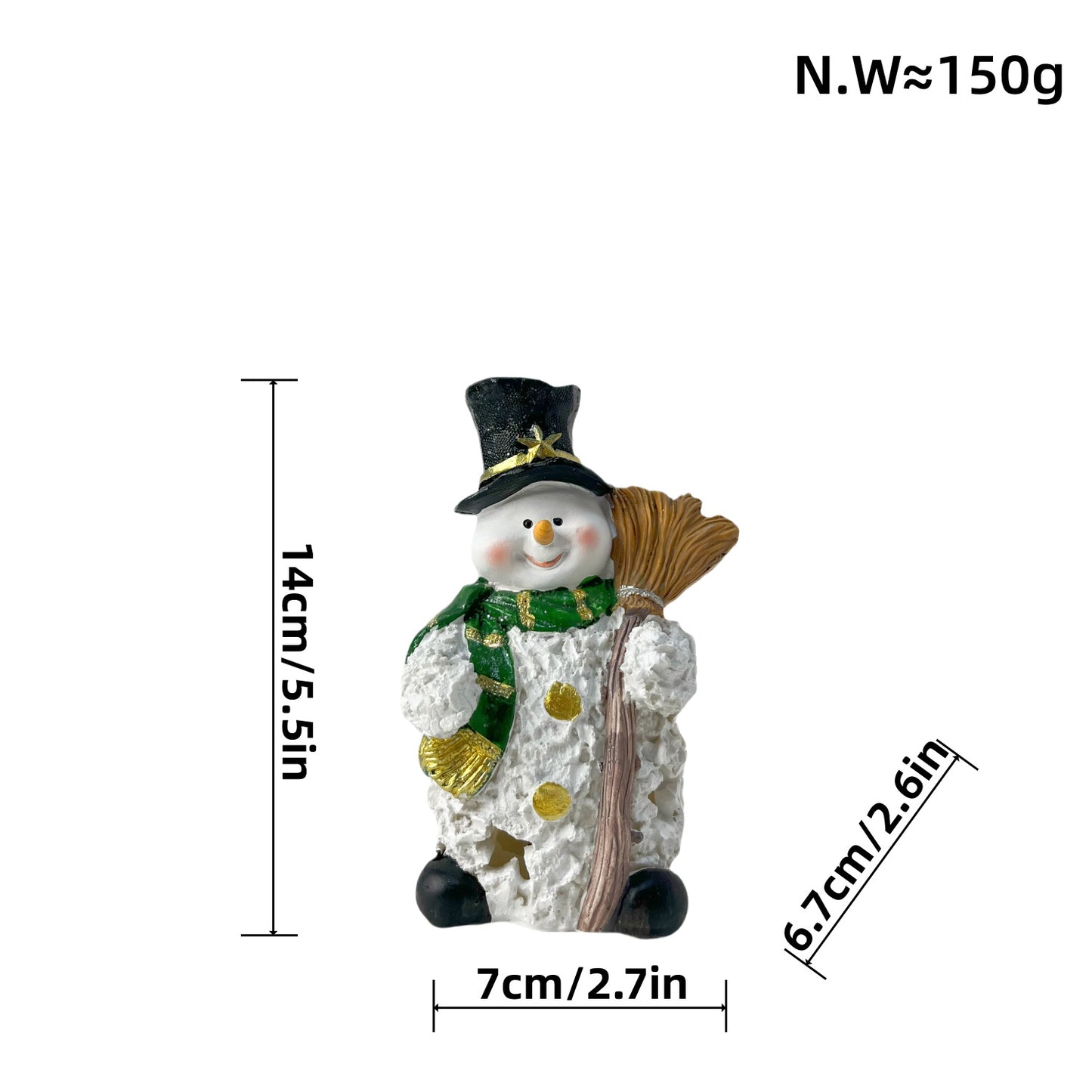Decorative Snowman Sculpture Acalora