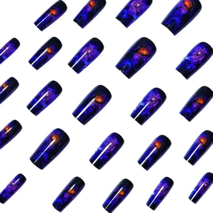 Cosmic-Inspired Nail Art Acalora