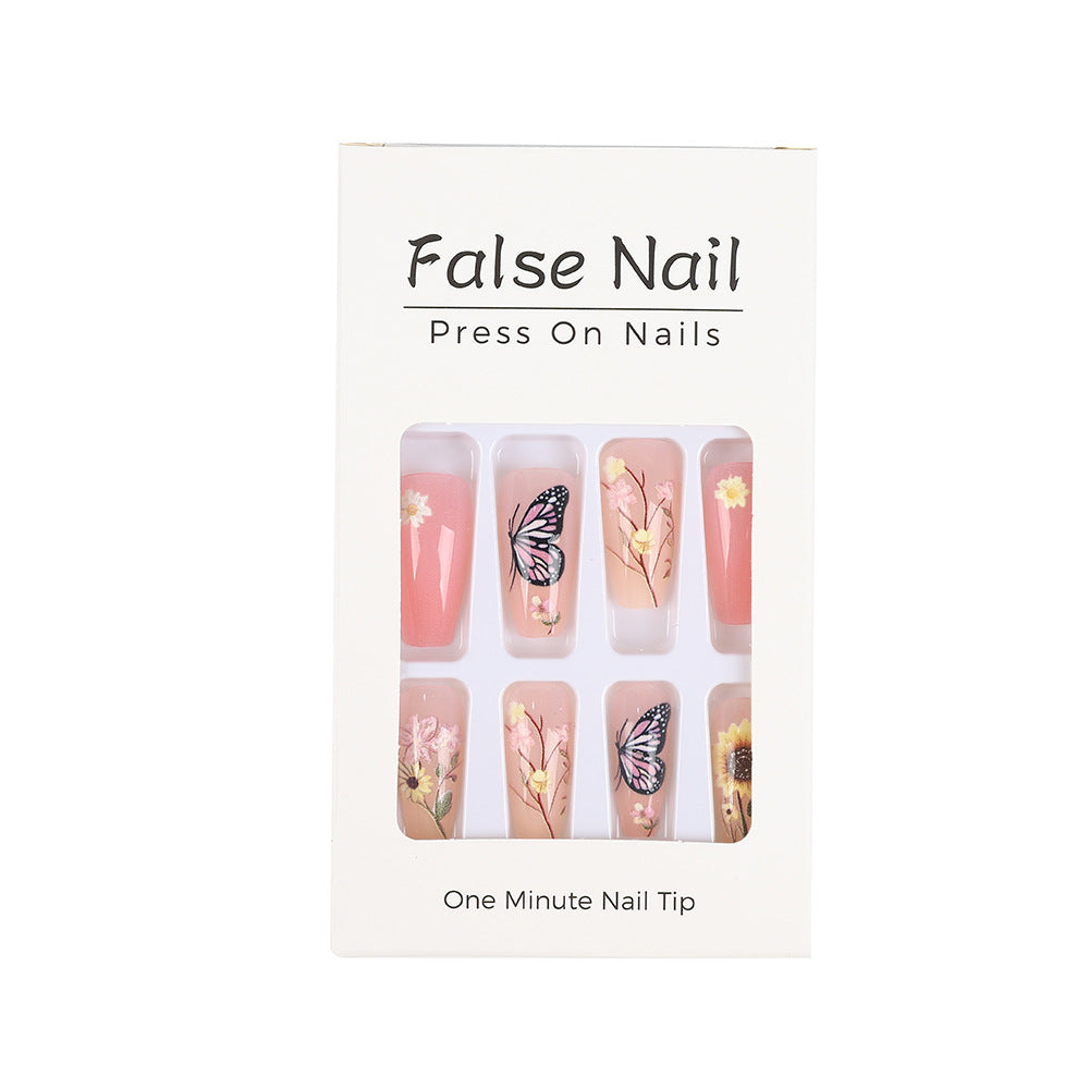 Art nails with floral and summer motifs Acalora
