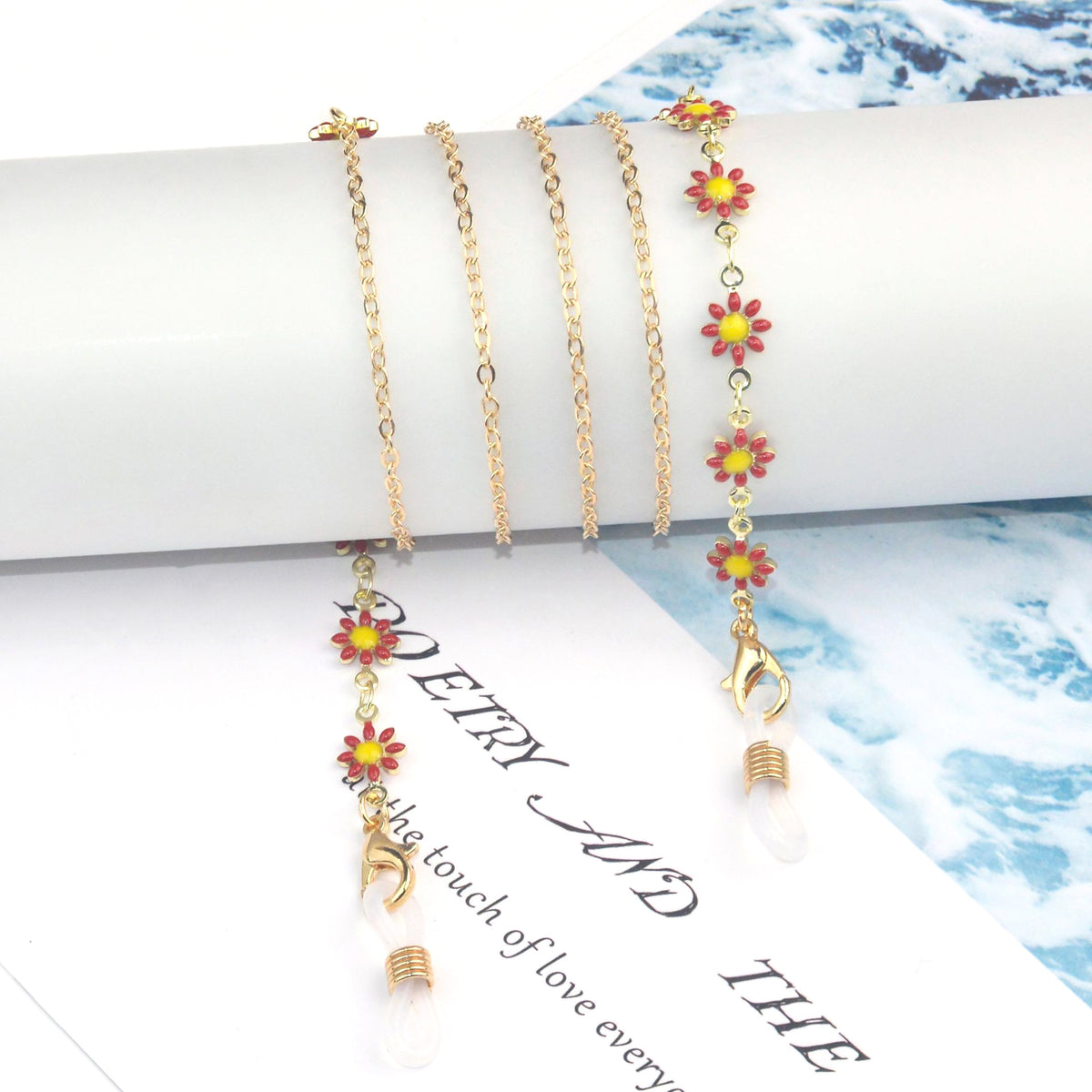 Floral Design Eyewear Chain Acalora