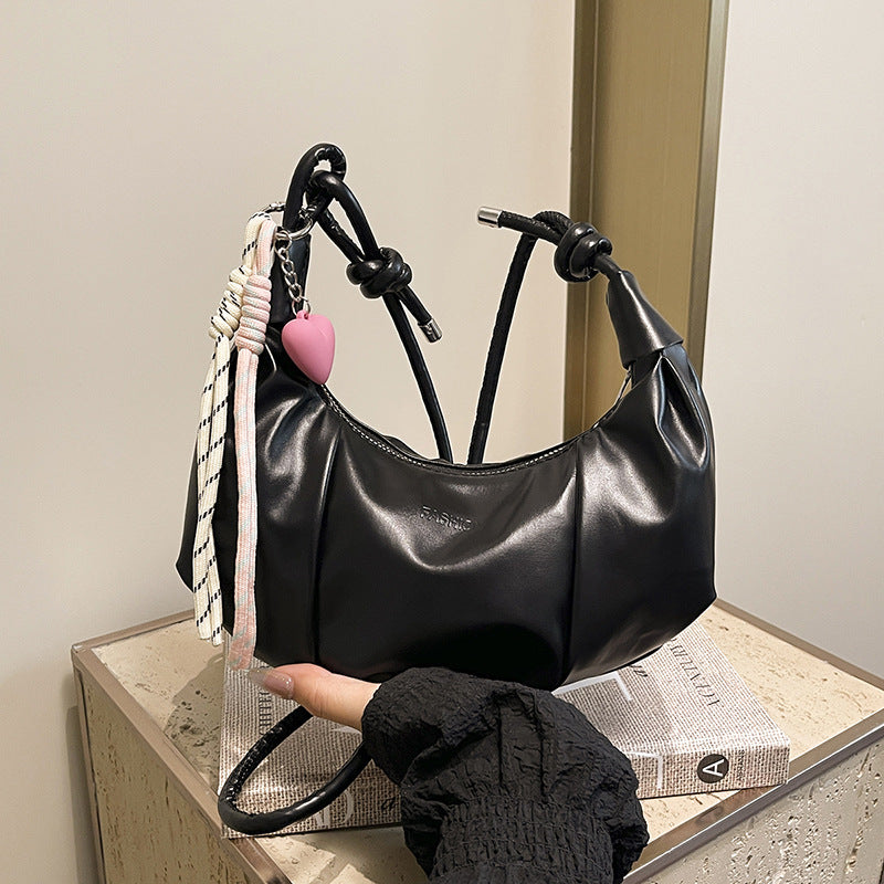 Stylish Leather Hobo Handbag Acalora