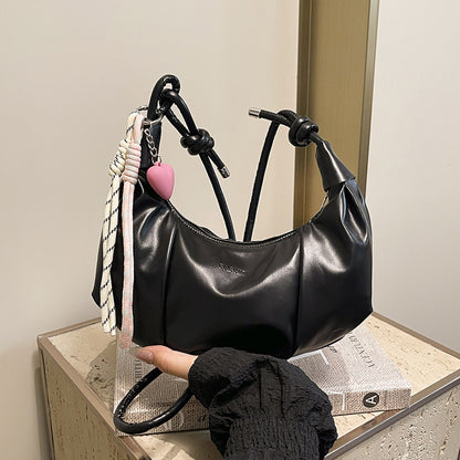 Stylish Leather Hobo Handbag Acalora