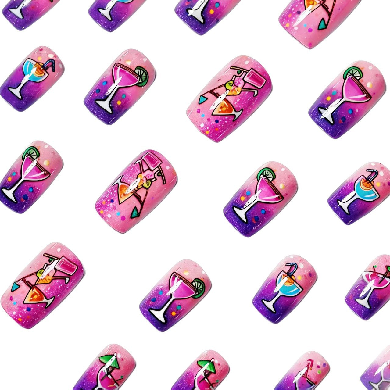 Summer Cocktail Nail Art Acalora