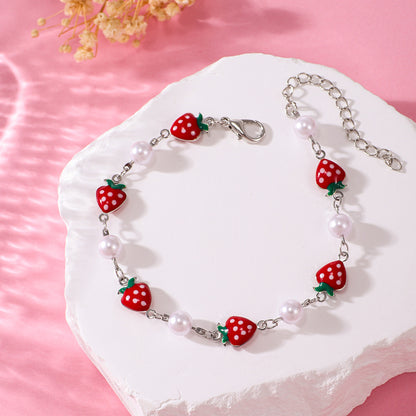 Strawberry Charm Bracelet Acalora