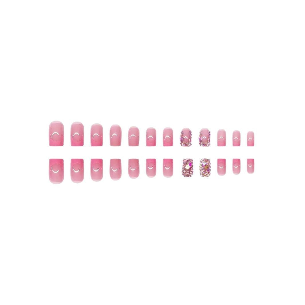 Decorative Nail Art Set with Rhinestone Accents Acalora