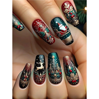 Festive Holiday Nail Art Set Acalora