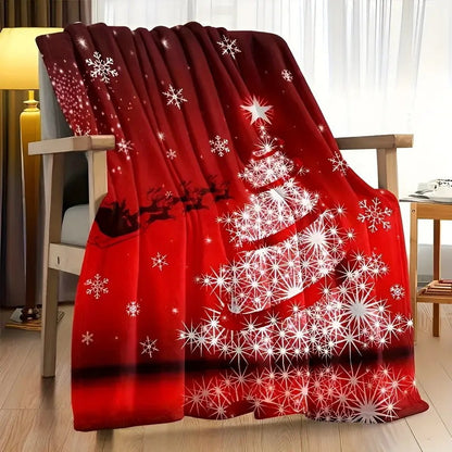 Holiday-Themed Fleece Throw Blanket