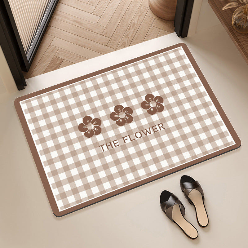 Stylish Floral Patterned Comfort Bath Mat Acalora