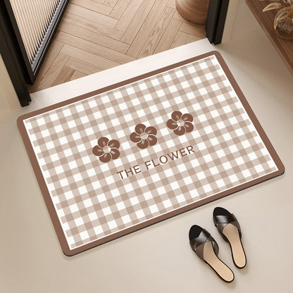 Stylish Floral Patterned Comfort Bath Mat Acalora