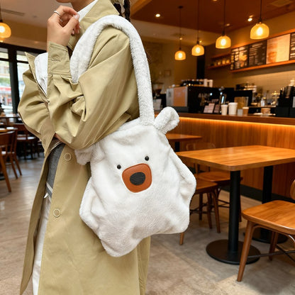 Plush Bear-Themed Tote Bag Acalora