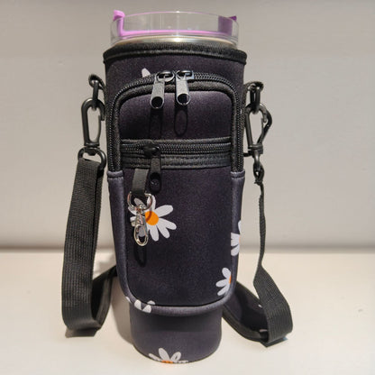 Ladies trendy and sparkling drinking bottle with shoulder bag Bowlift