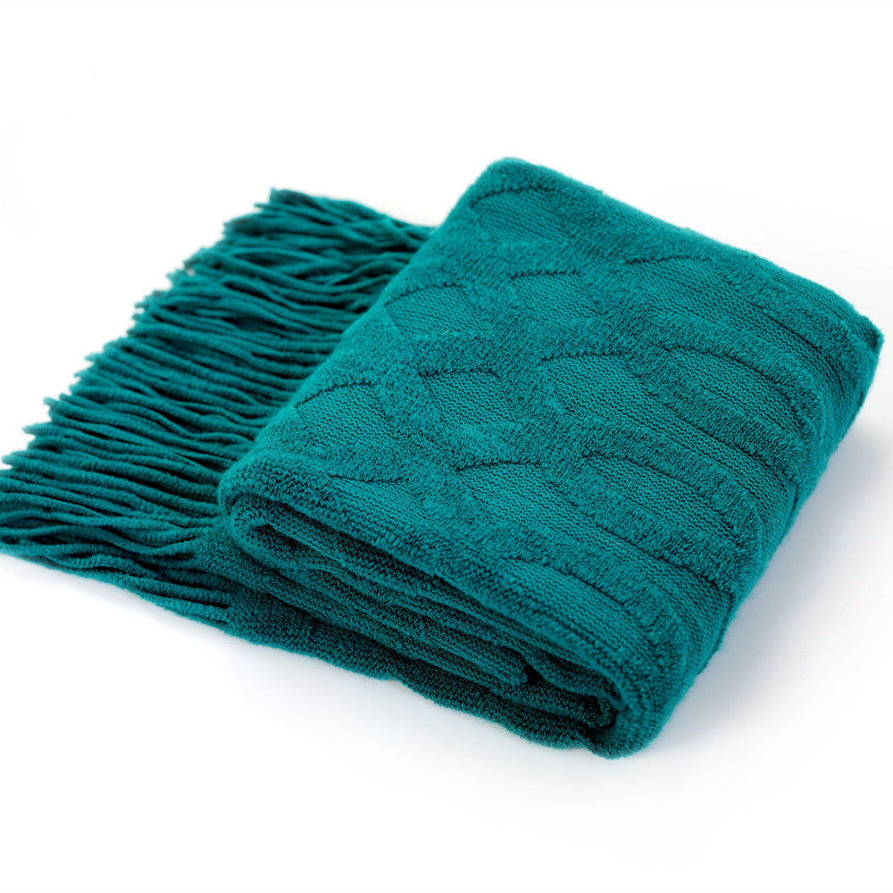 Premium Textured Knit Throw Blanket