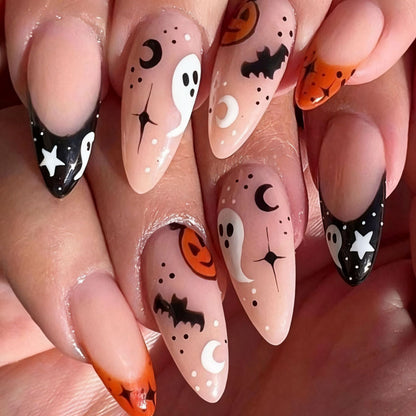 Acrylic nail set with glamorous golden accents Acalora