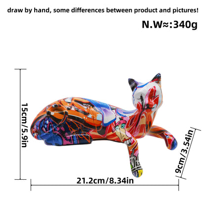 Colorful Cat Sculpture Acalora