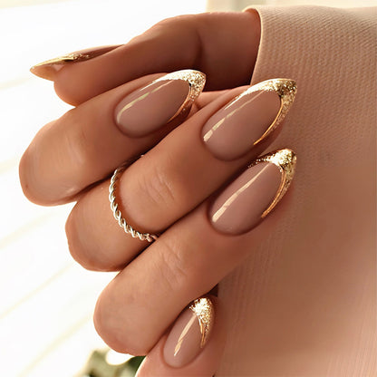 Elegant Stiletto Press-On Nail Set with Glittering Design Acalora