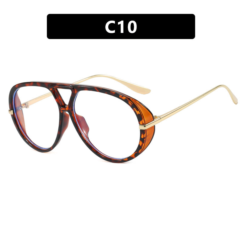 Women's oversized sunglasses with elegant plastic frame and mirrored lenses Karnz
