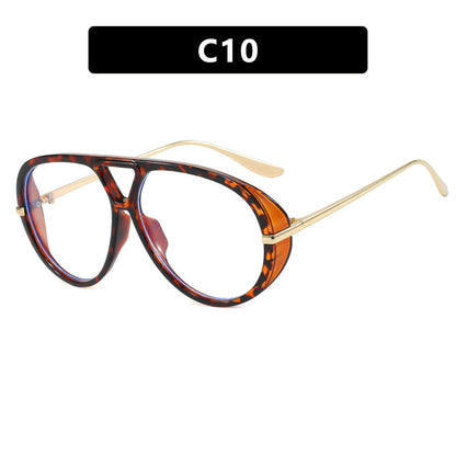 Women's oversized sunglasses with elegant plastic frame and mirrored lenses Karnz