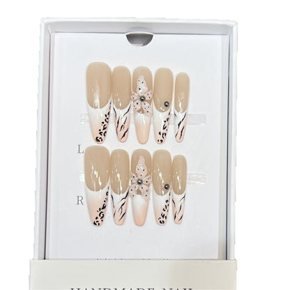 Artistic Stiletto Nail Art Set with Elegant Decorative Elements Acalora