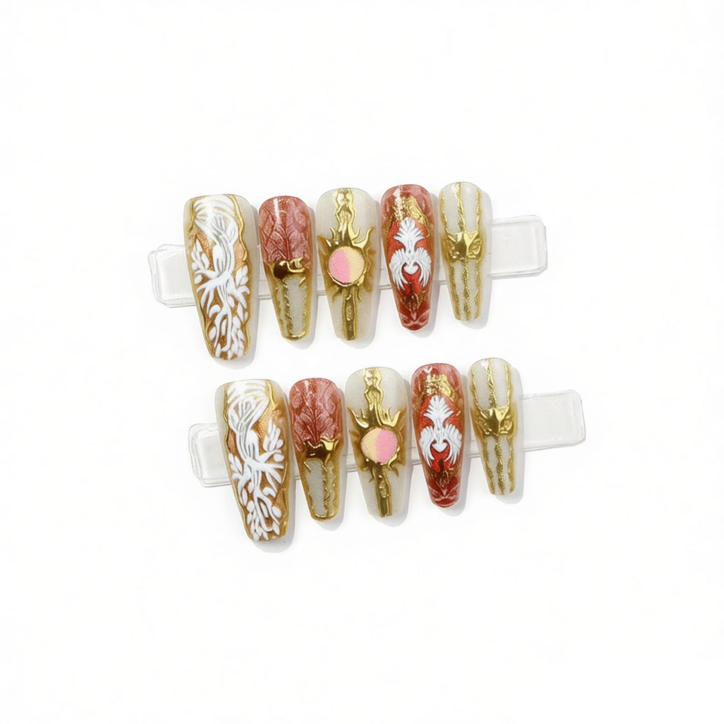 Artistic Press-On Nail Designs Acalora