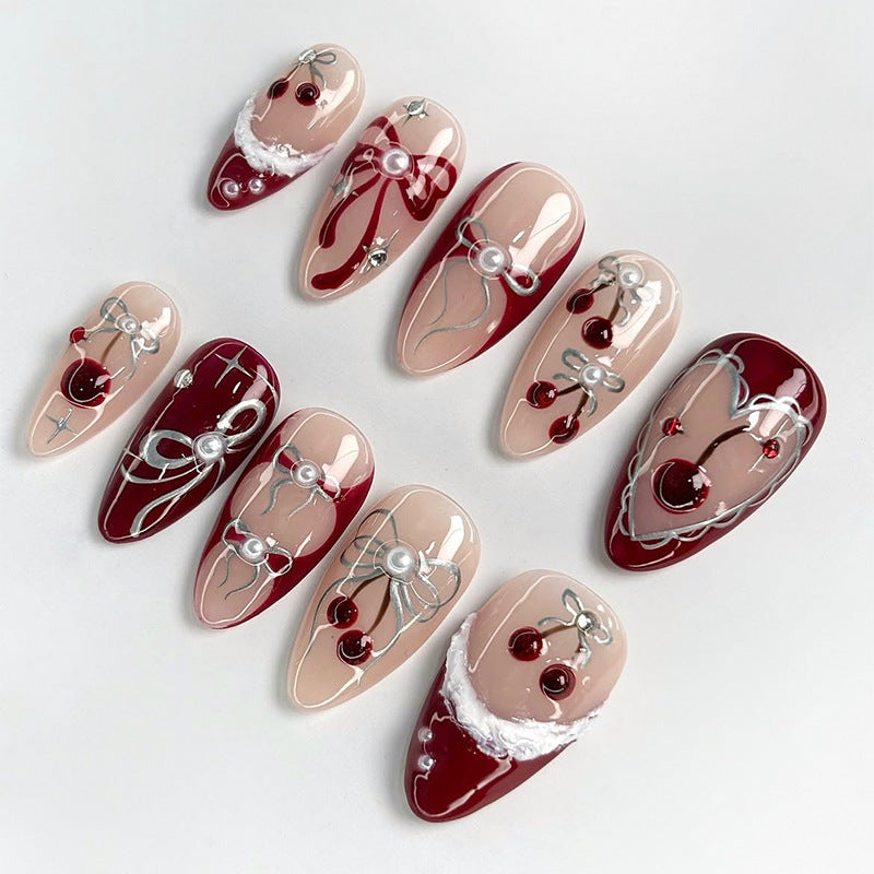 Festive Decorative Press-On Nail Set Acalora