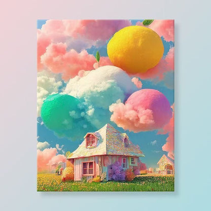 Whimsical Fantasy Landscape Canvas Art