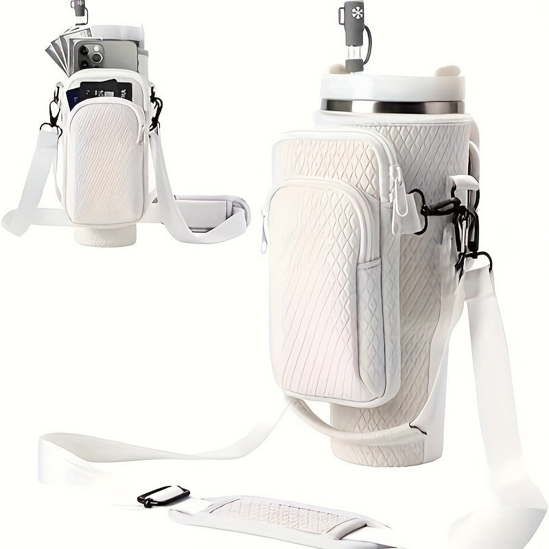 Ladies trendy and sparkling drinking bottle with shoulder bag Bowlift