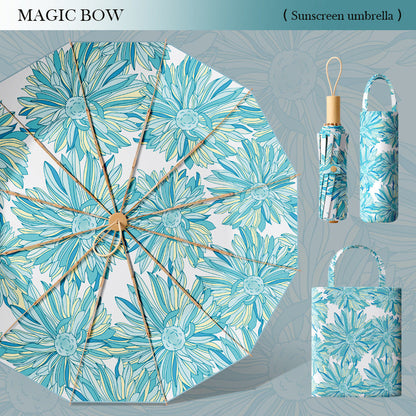 Ladies sun protection umbrella with elegant floral design Kalsten