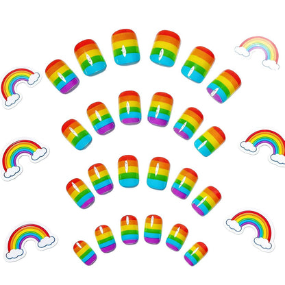 Rainbow Gradient Nail Art Acalora