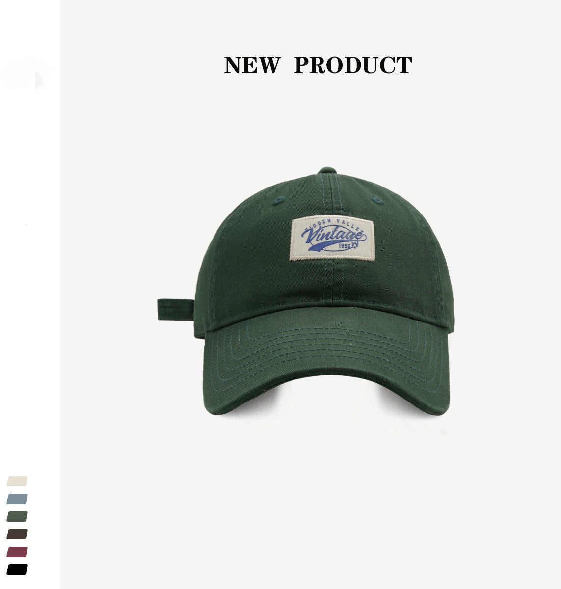 Vintage-Inspired Casual Cotton Adjustable Cap