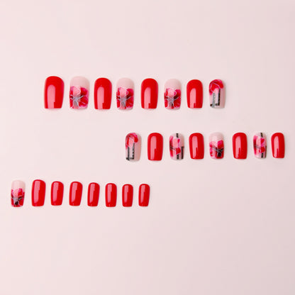 Floral Acrylic Nail Art Acalora