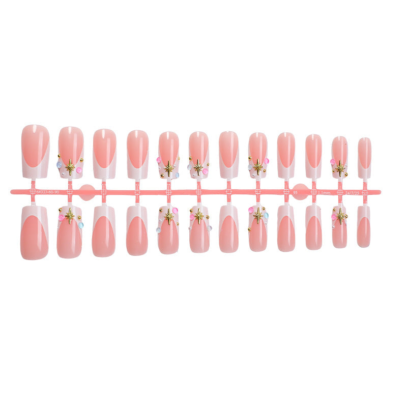 Decorative Press-On Nails with 3D Accents Acalora