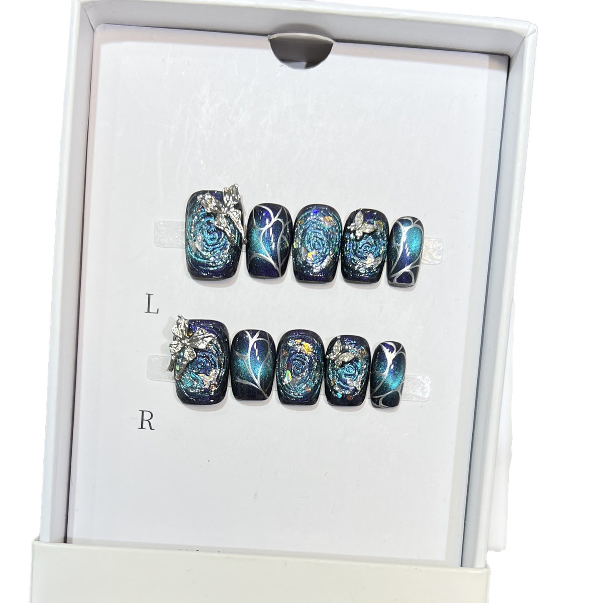 Galaxy-Themed Nail Art Extensions Acalora