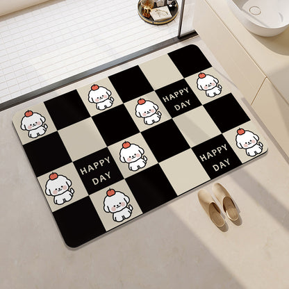 Cute Cartoon Pet-Themed Bath Mat Acalora