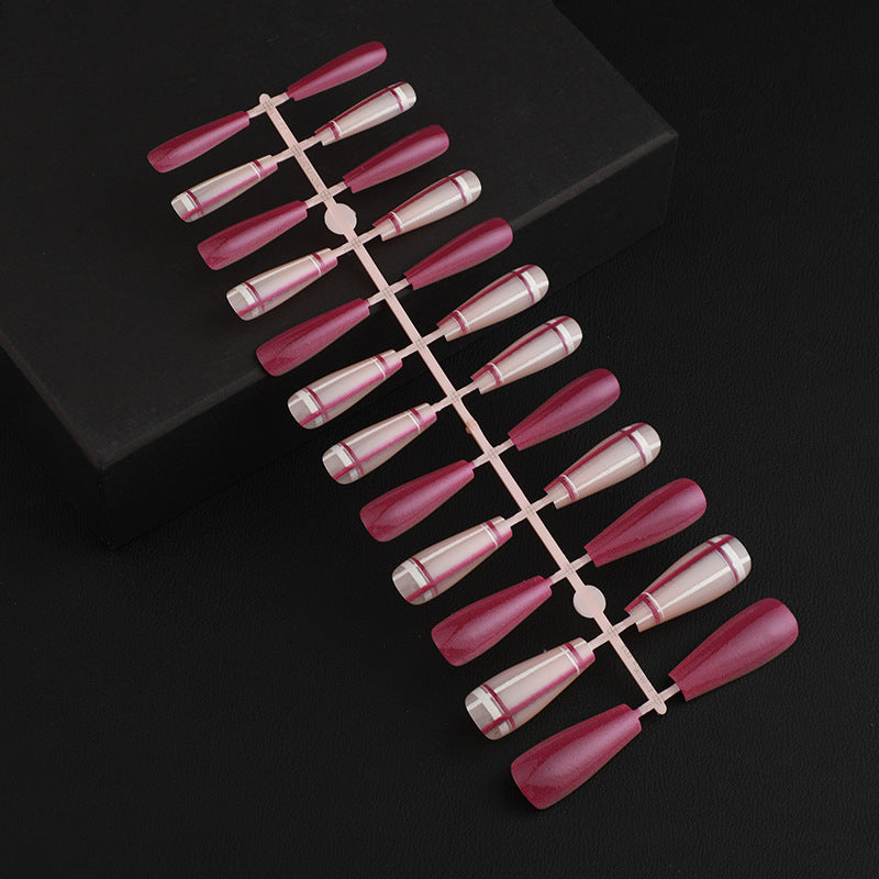 Stylish rose pattern artificial nails Acalora