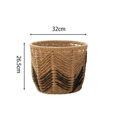 Modern storage basket with geometric design