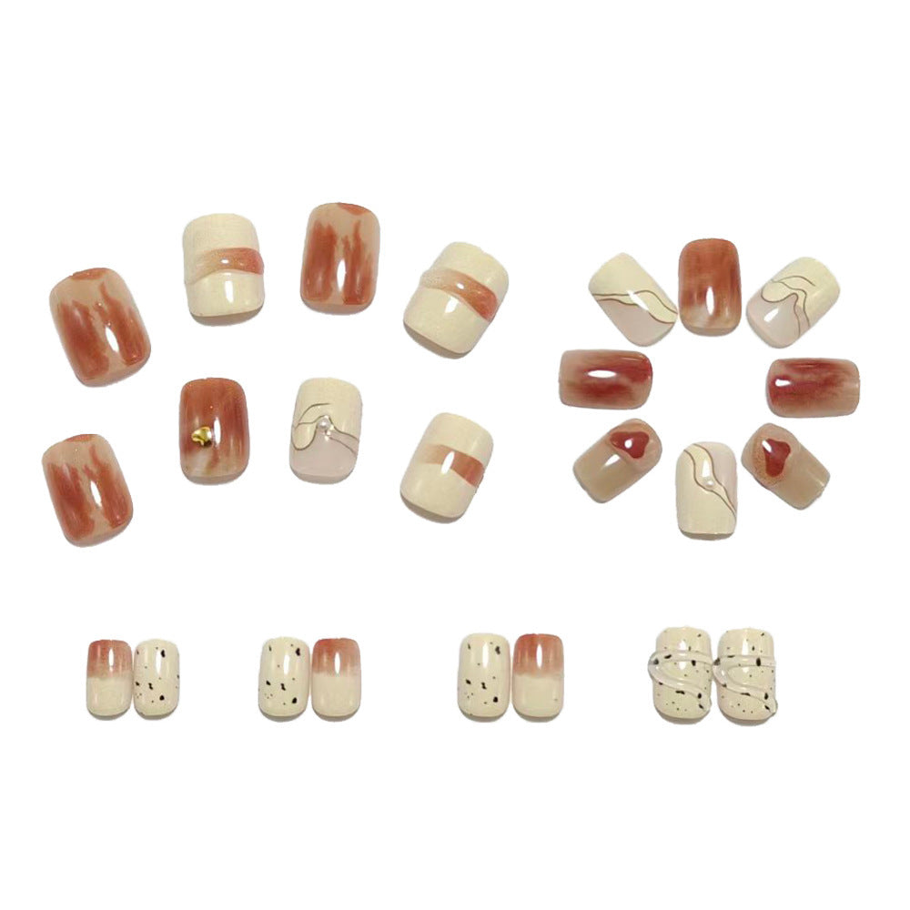 Artificial Nail Set with Elegant Marble Design Acalora