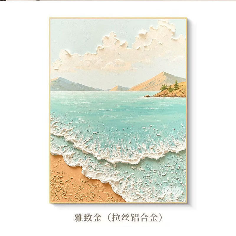 Textured Coastal Landscape Canvas Art