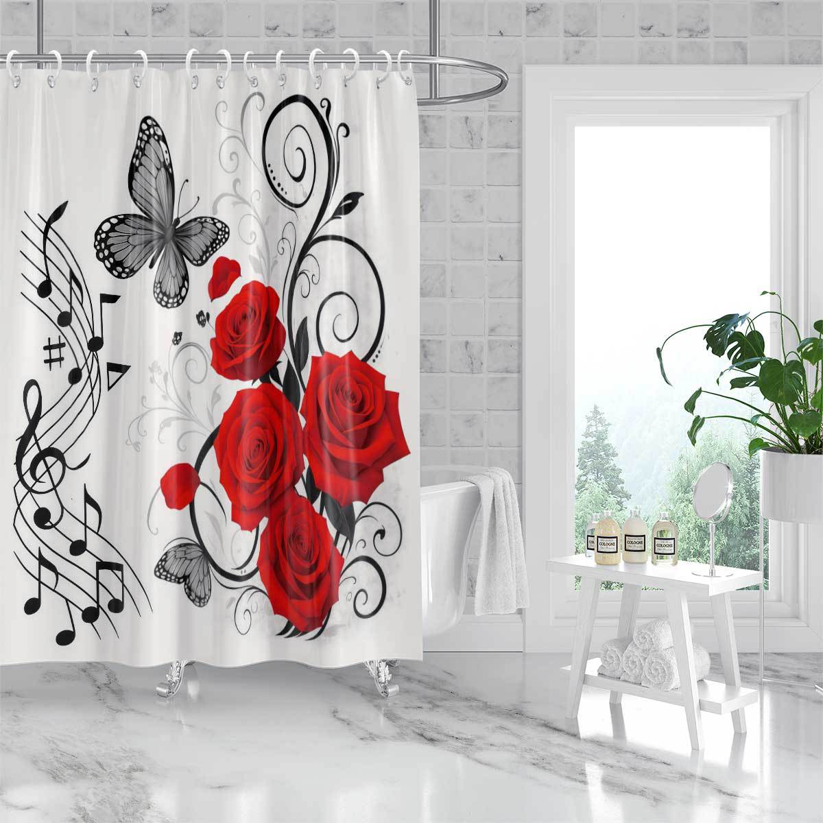 Camping-Themed Shower Curtain