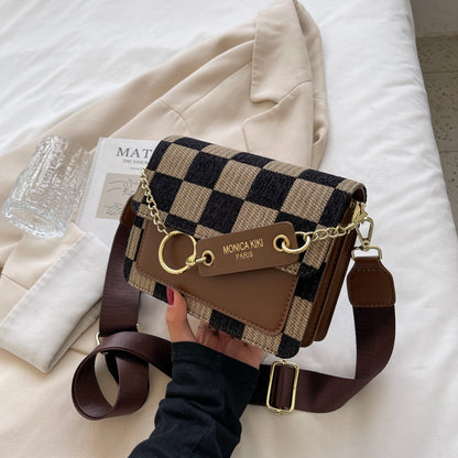 Stylish Checkered Crossbody Bag Acalora