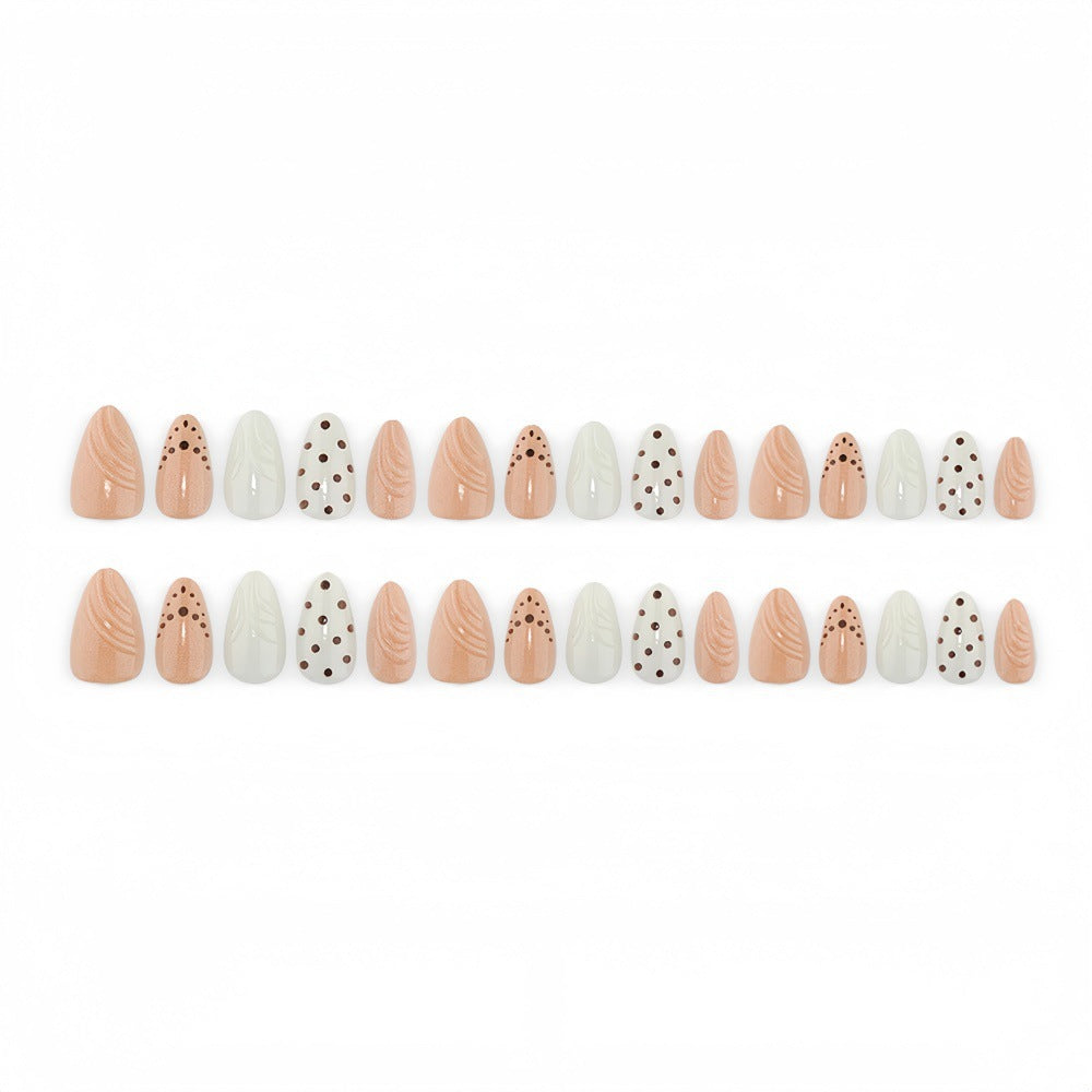 Artificial nails in refined dot design Acalora