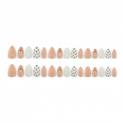 Artificial nails in refined dot design Acalora