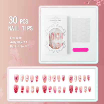 Creative Nail Art Set with Floral Accents Acalora