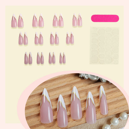 Premium Artistic Press-On Nail Set with Elegant Design Acalora