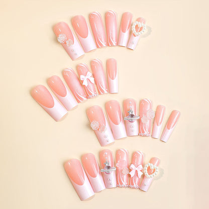 Elegant Full-Cover Press-On Nail Set Acalora