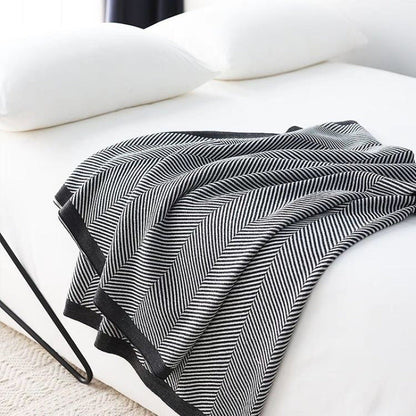 Luxurious Striped Throw Blanket