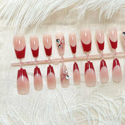 Artificial Nail Set with Elegant 3D Flower Decorations Acalora
