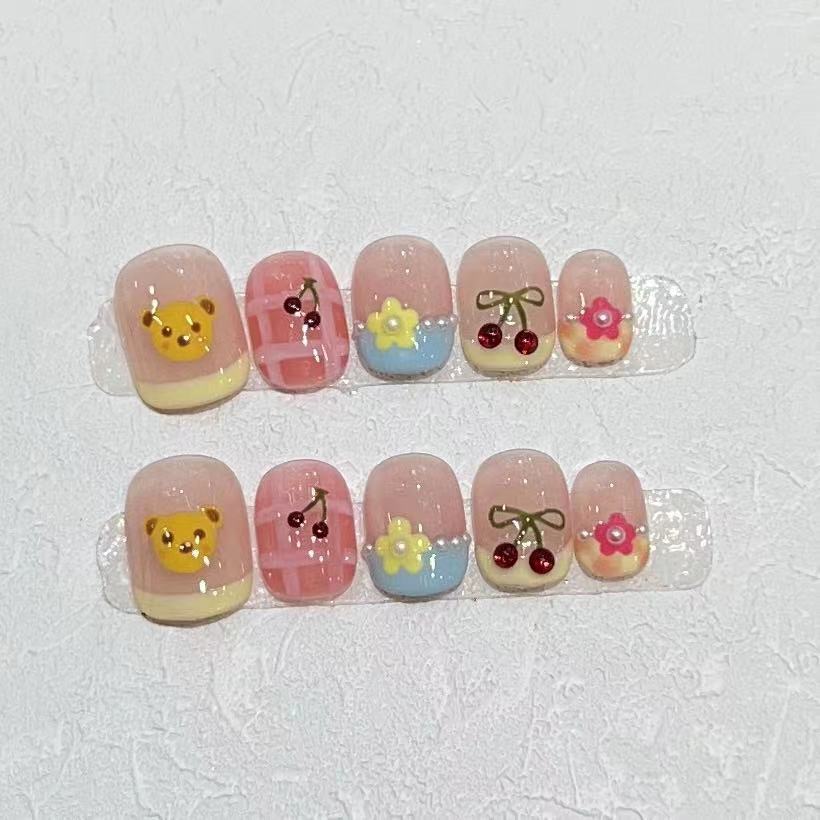 Whimsical Character Design Press-On Nail Set Acalora