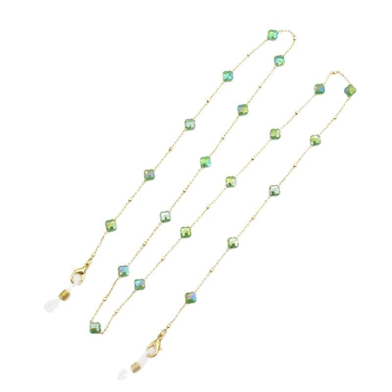 Elegant Crystal-Designed Eyewear Chain Acalora